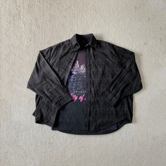 balenciaga two-piece layered shirt jacket